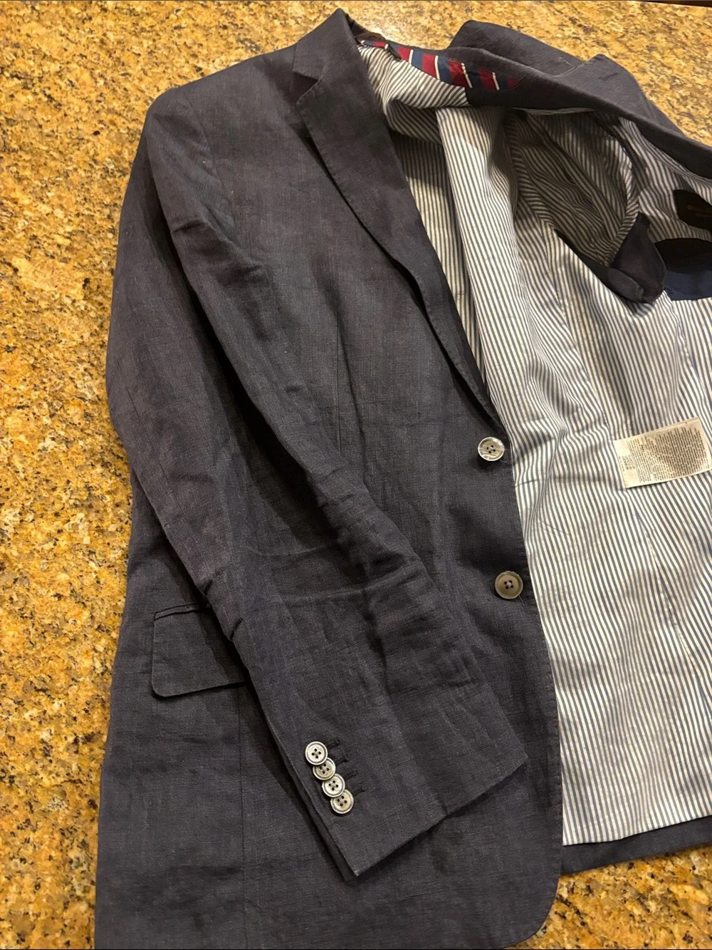 Banana Republic 100% Linen Modern Slim Fit Navy 40 Short